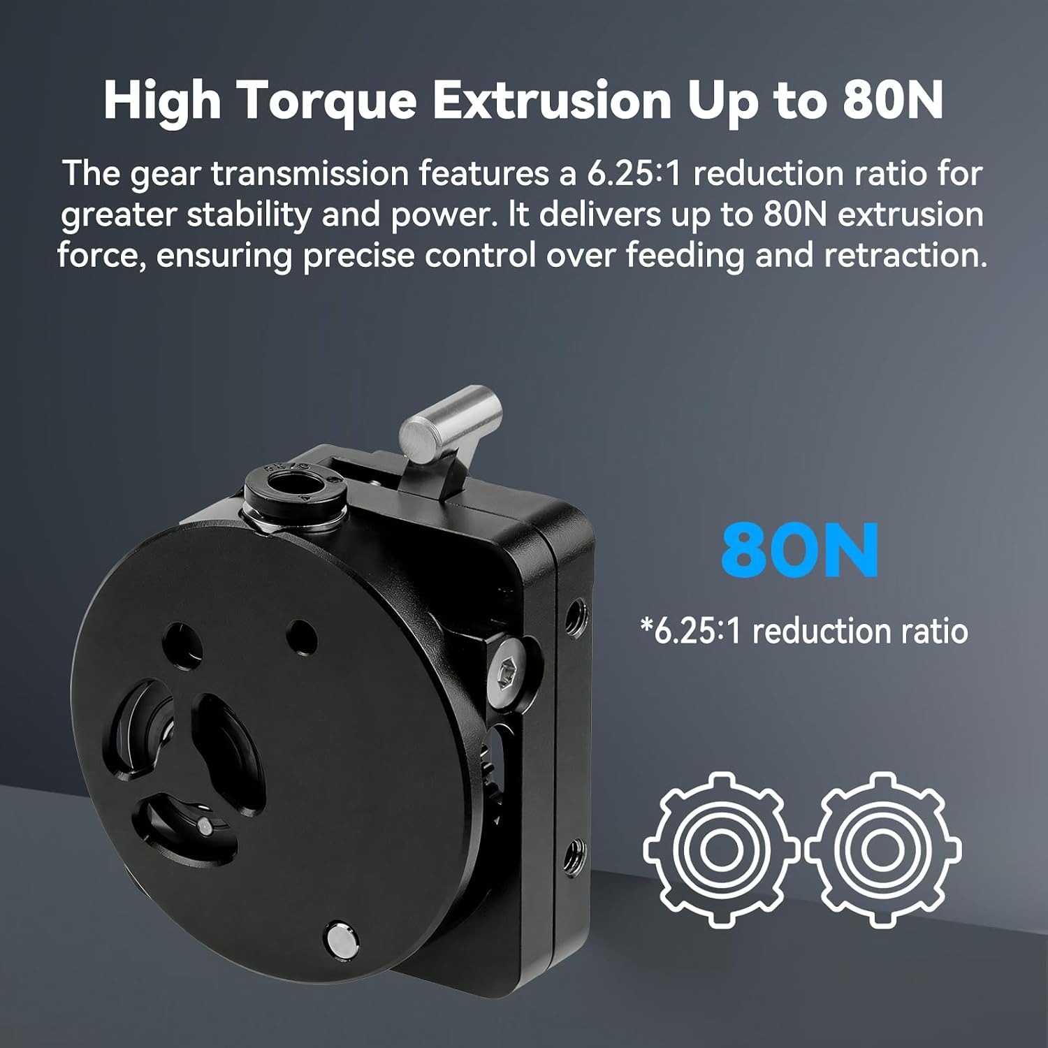 K1/K1 Max/K1C/SE Extruder, Upg - огляд і ціна Direct Drive Dual Gear Extruder High Speed